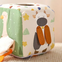 Montessori activity cube with sensory elements