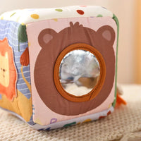 Montessori activity cube with sensory elements