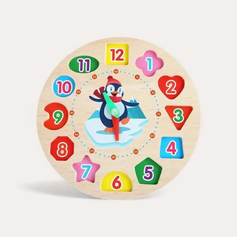 Montessori Penguin Wall Clock