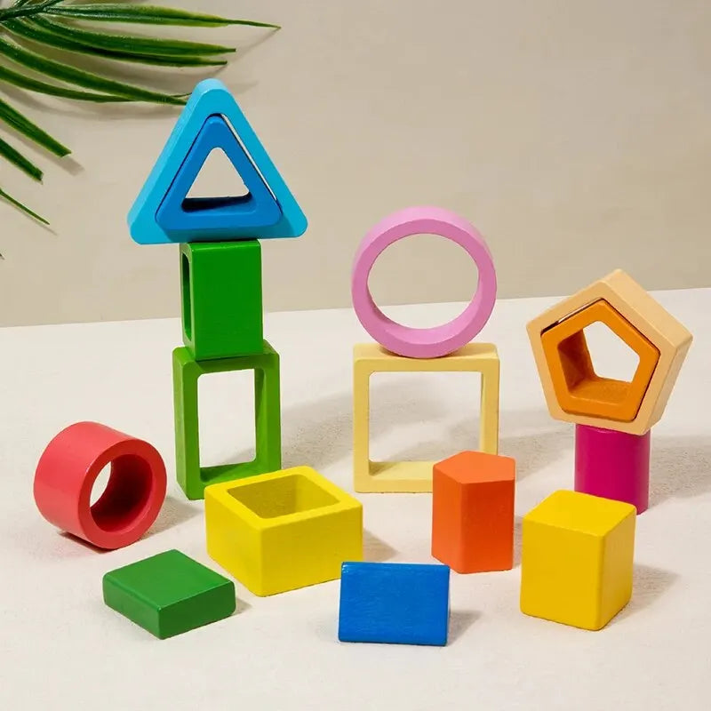 Montessori stacking pyramids
