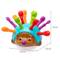 Montessori hedgehog game to promote fine motor skills
