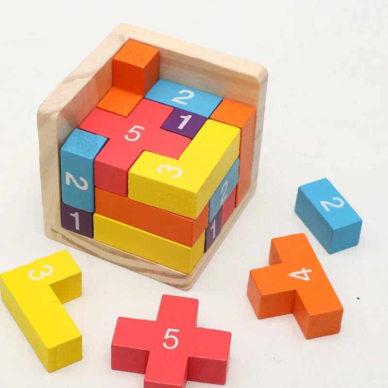 Montessori 3D cube puzzle