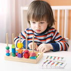 Montessori stacking game with beads