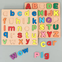 Montessori wooden puzzle – letters, numbers and shapes