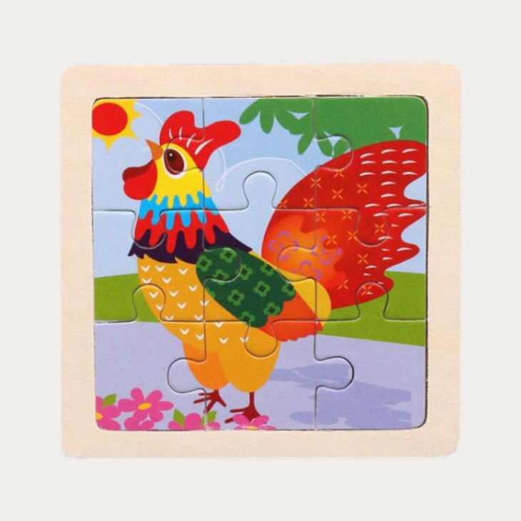 Montessori wooden puzzle "Animals"