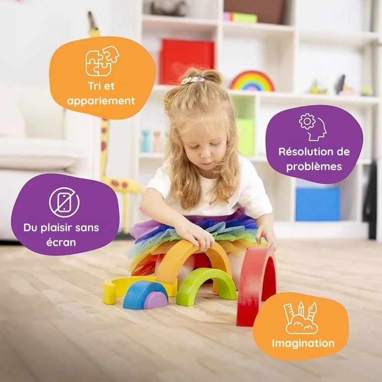 Rainbows and Montessori figures