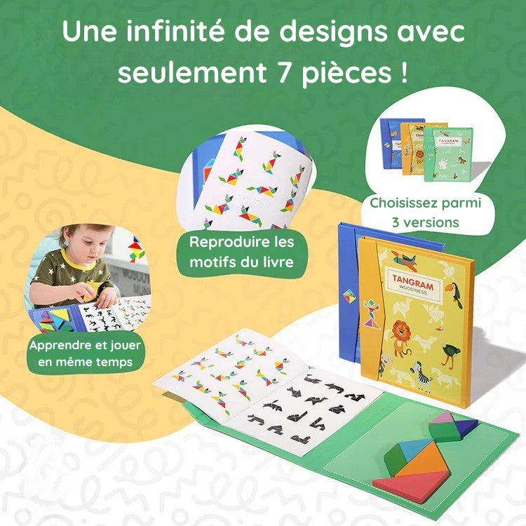 Magnetic Tangram Montessori Book