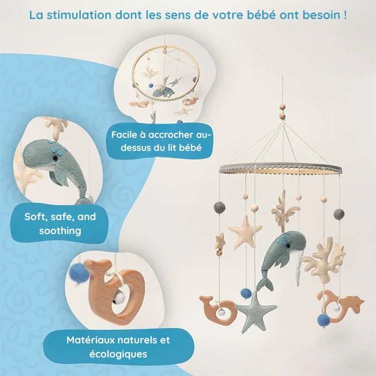 Montessori mobile on the theme of marine life