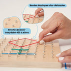 Montessori geometry board made of wood