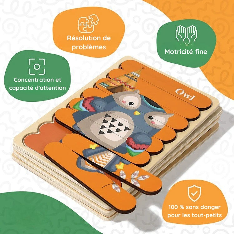 Double-sided Montessori puzzles