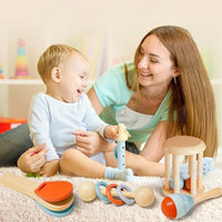Montessori set of wooden musical instruments