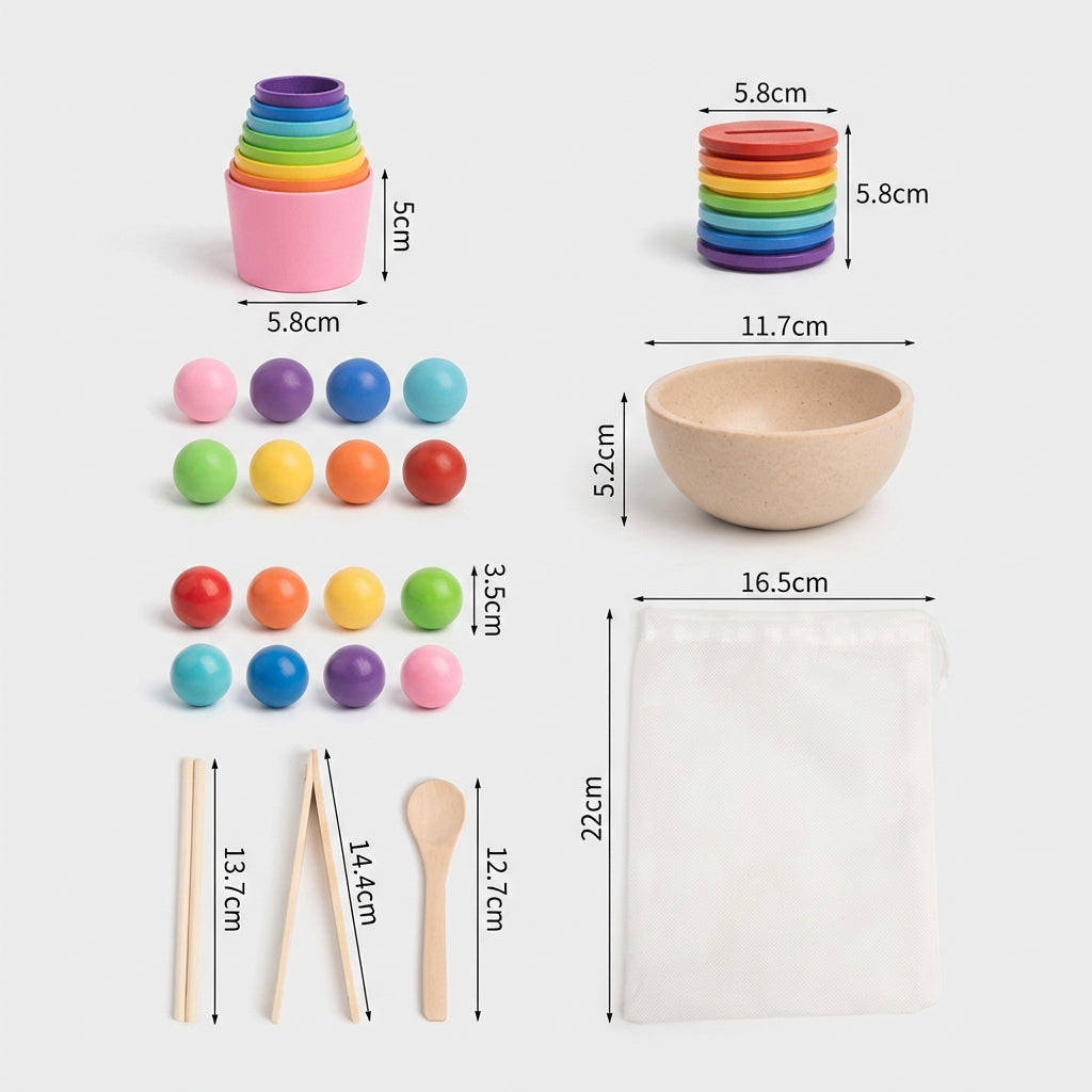 Montessori sorting and counting set
