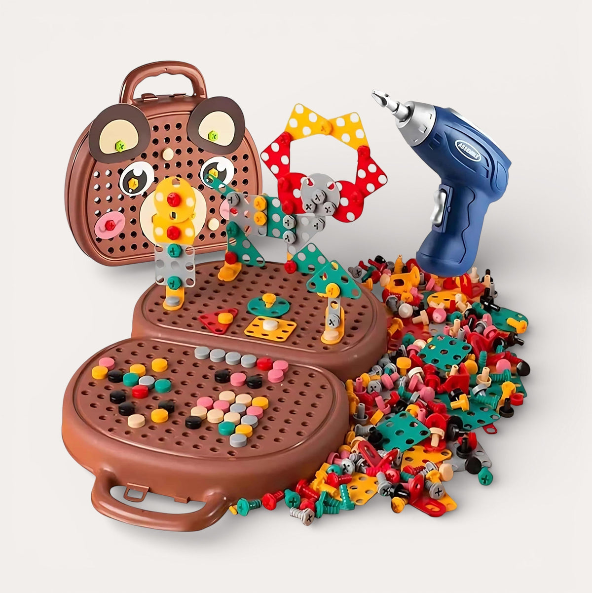 Montessori drilling set for mosaics