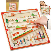 Montessori labyrinth of colors and numbers