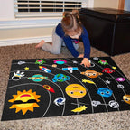 Montessori learning board made of felt