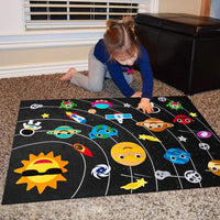 Montessori learning board made of felt