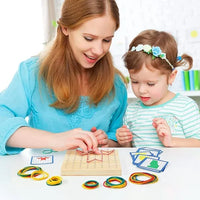 Montessori geometry board made of wood
