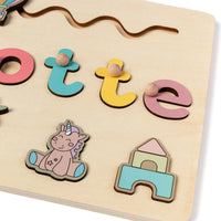 Individually designed wooden puzzle for toddlers