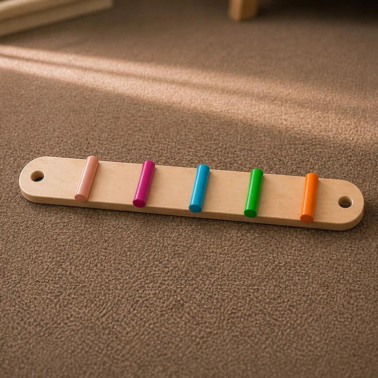 Montessori balance beams and stones