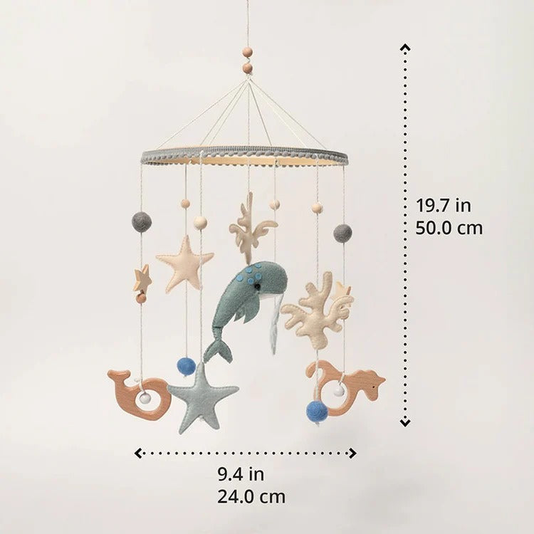 Montessori mobile on the theme of marine life