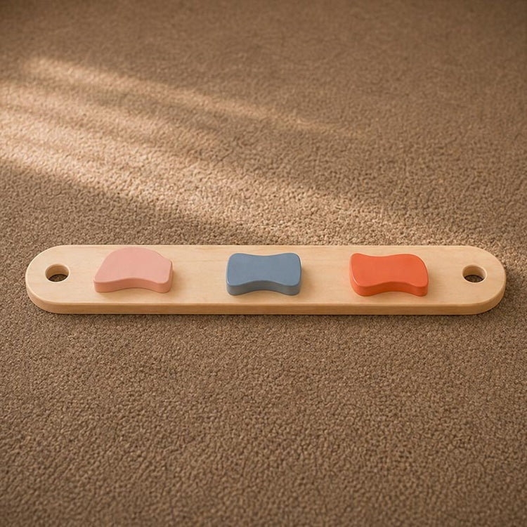 Montessori balance beams and stones