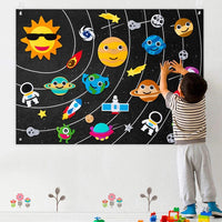 Montessori learning board made of felt