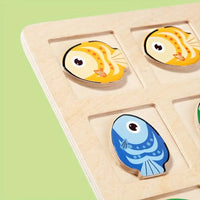 Montessori color matching puzzle with fish