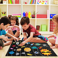 Montessori learning board made of felt
