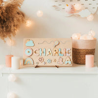 Individually designed wooden puzzle for toddlers
