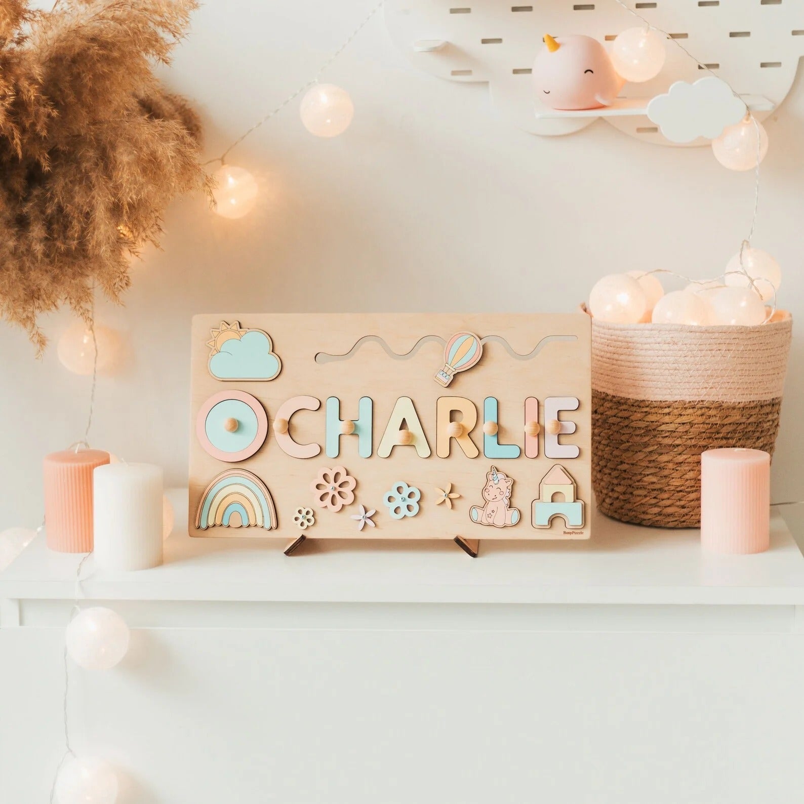 Individually designed wooden puzzle for toddlers