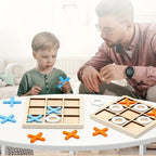 Montessori wooden tic-tac-toe game