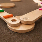 Montessori balance beams and stones