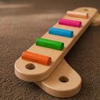 Montessori balance beams and stones
