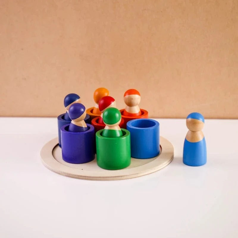 Montessori stacking and color play