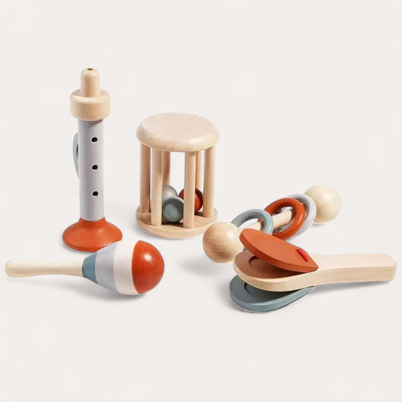 Montessori set of wooden musical instruments