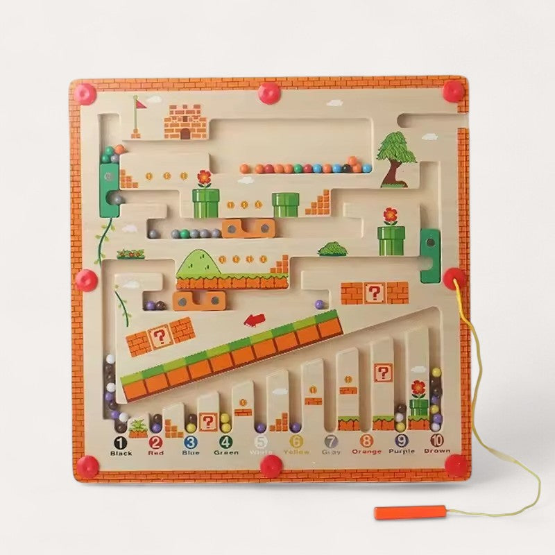 Montessori labyrinth of colors and numbers