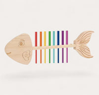 Montessori puzzle made from fish bones