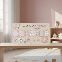Individually designed wooden puzzle for toddlers
