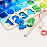 Montessori game: Fishing and Shaping