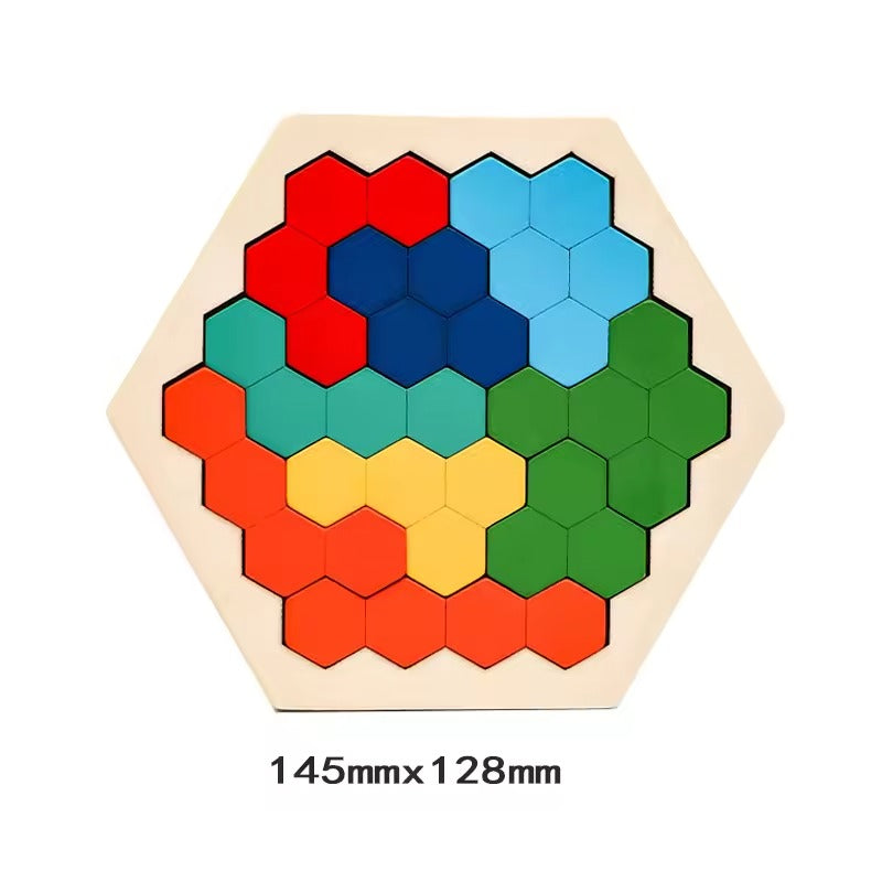 Montessori hexagon puzzle