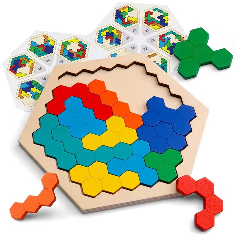 Montessori hexagon puzzle