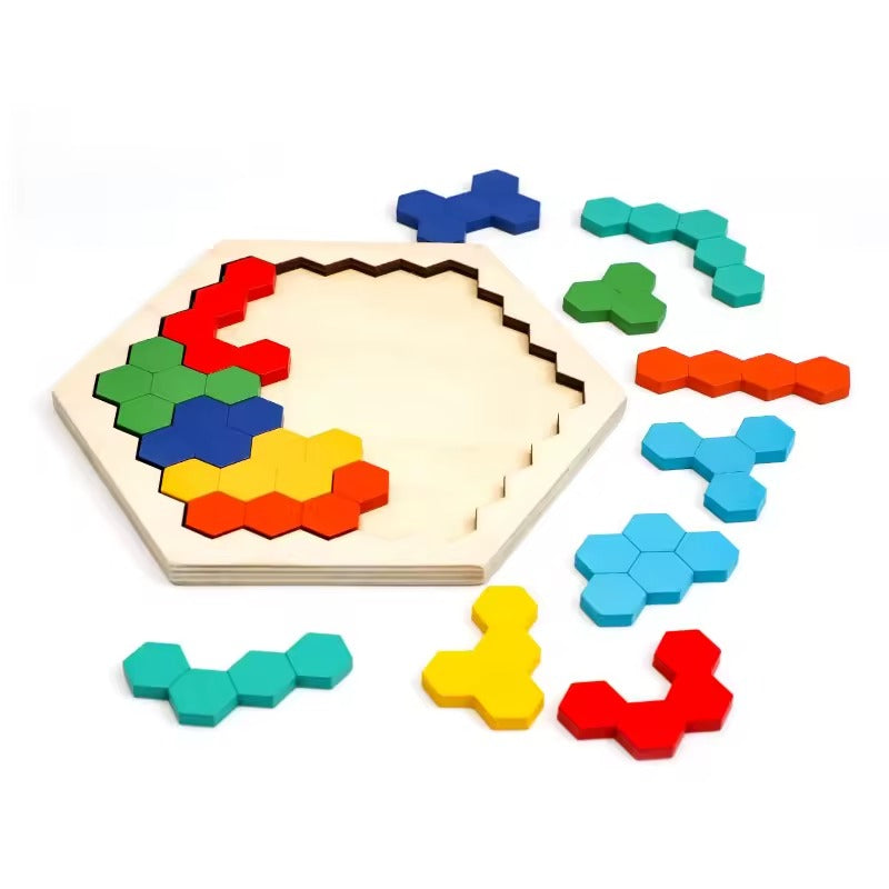 Montessori hexagon puzzle