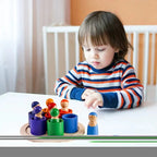 Montessori stacking and color play