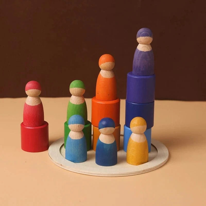 Montessori stacking and color play