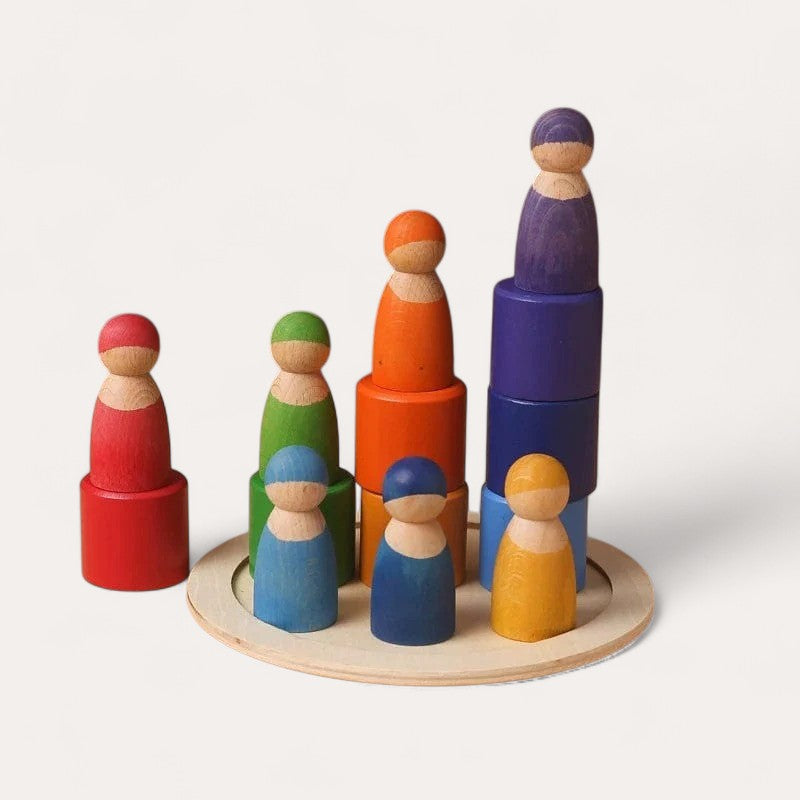 Montessori stacking and color play