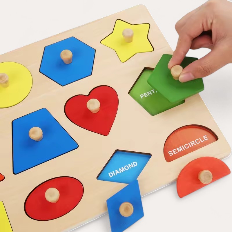 Montessori Puzzle: Geometric Shapes and Colors