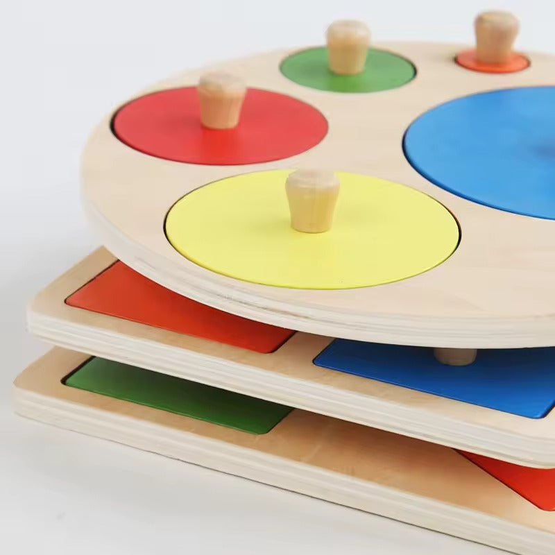 Montessori Puzzle: Geometric Shapes and Colors