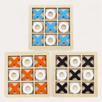 Montessori wooden tic-tac-toe game