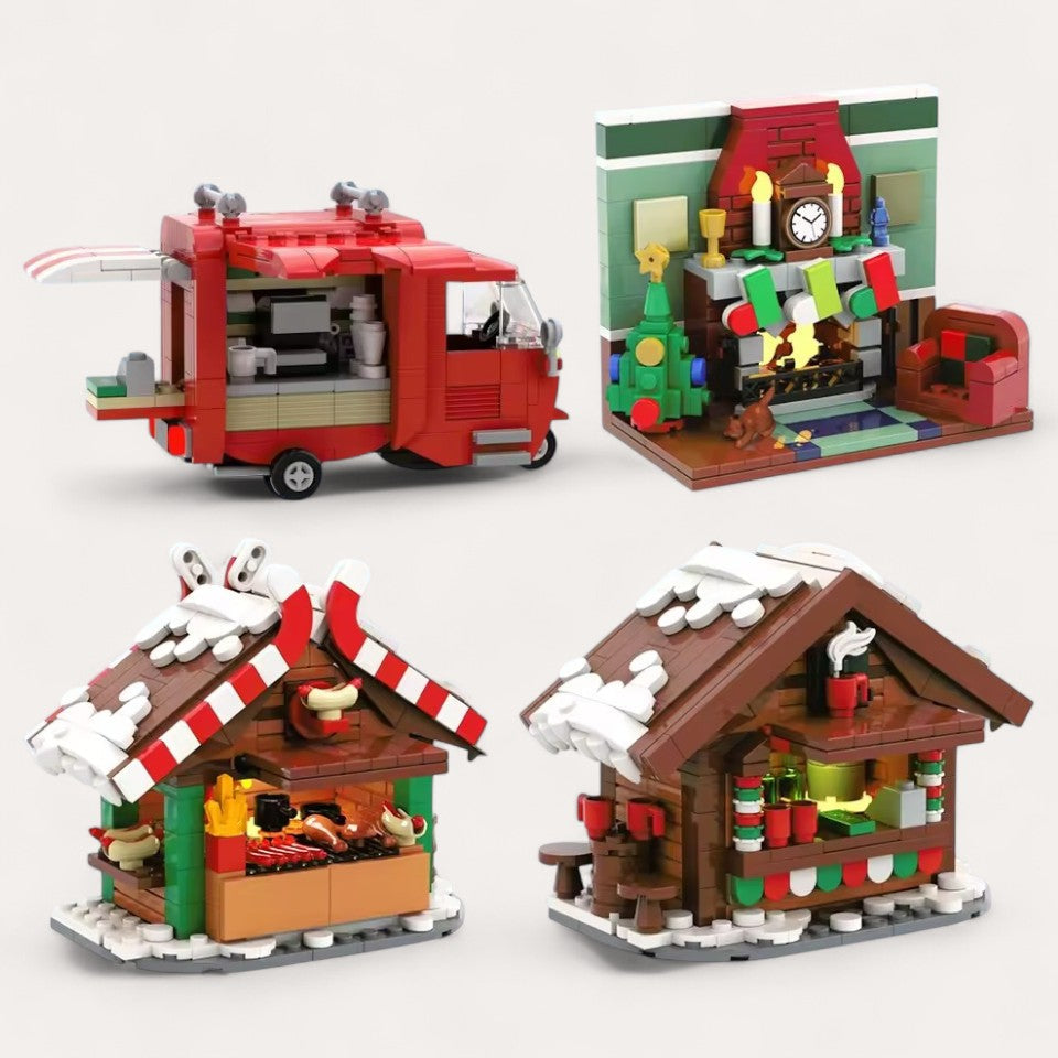 Montessori Christmas building blocks