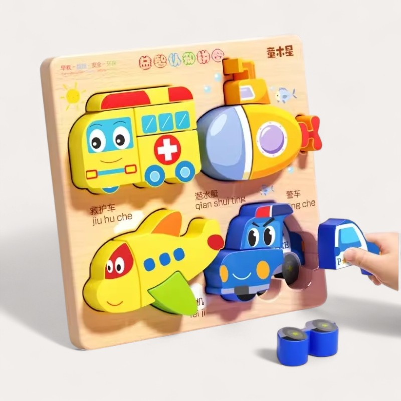 Montessori wooden puzzles